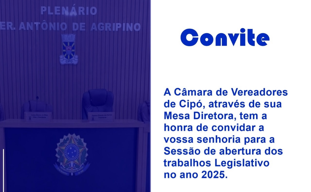 SESSÃO DE ABERTURA DOS TRABALHOS LEGISLATIVOS 2025