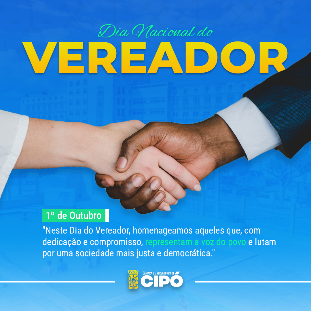 1º de Outubro – Dia do Vereador